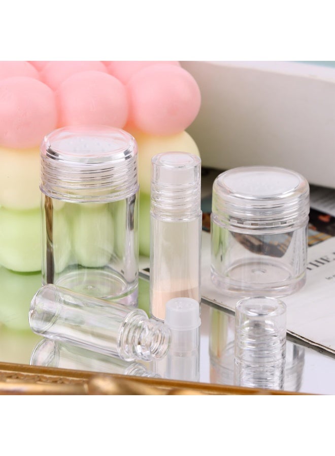 Yiphates 20Pcs Mini Clear 3ml Loose Powder Container Plastic Bottle Empty Cosmetic Sifter Loose Powder Jars Container Refillable Bottle - Image 5