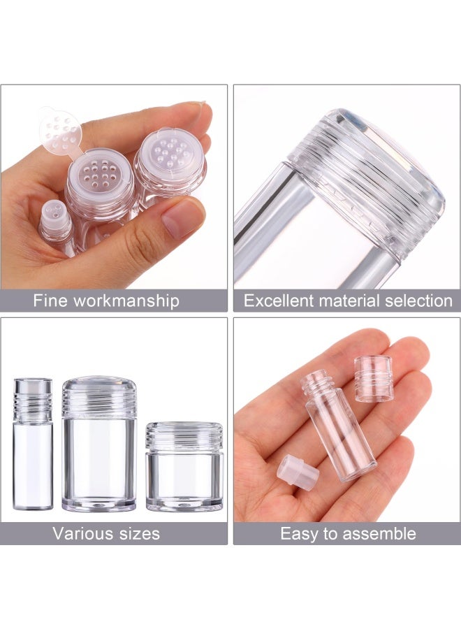Yiphates 20Pcs Mini Clear 3ml Loose Powder Container Plastic Bottle Empty Cosmetic Sifter Loose Powder Jars Container Refillable Bottle - Image 4