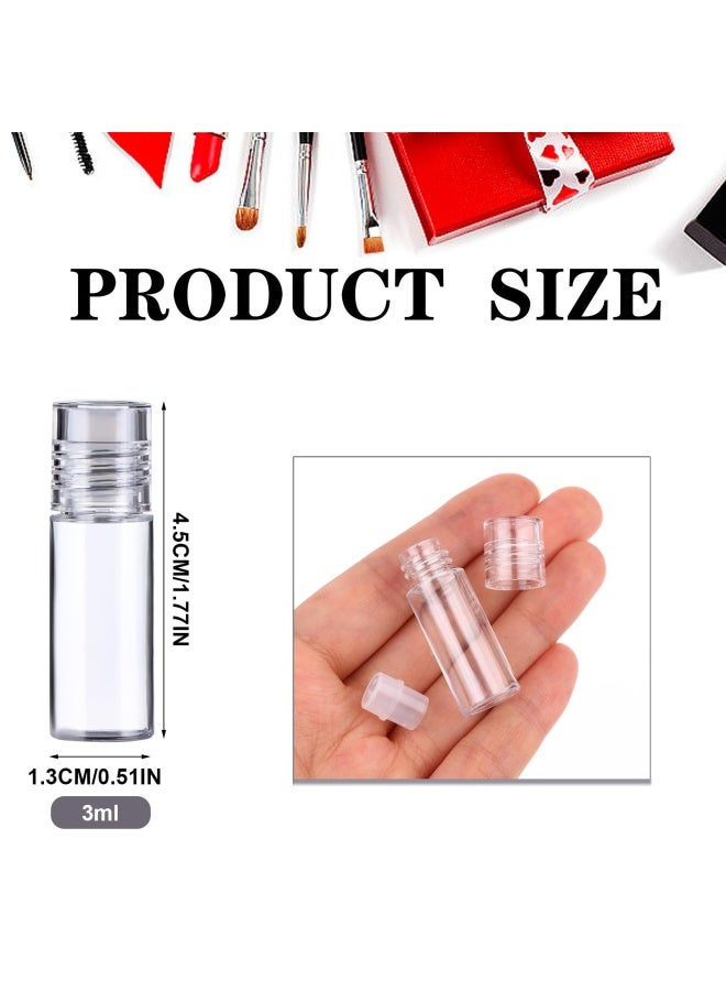 Yiphates 20Pcs Mini Clear 3ml Loose Powder Container Plastic Bottle Empty Cosmetic Sifter Loose Powder Jars Container Refillable Bottle - Image 2