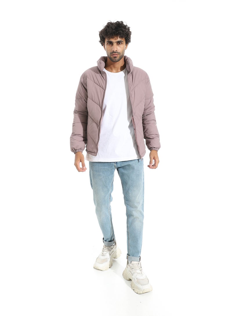 Pavone Men's Winter Puffer Jacket - Purple - Image 2