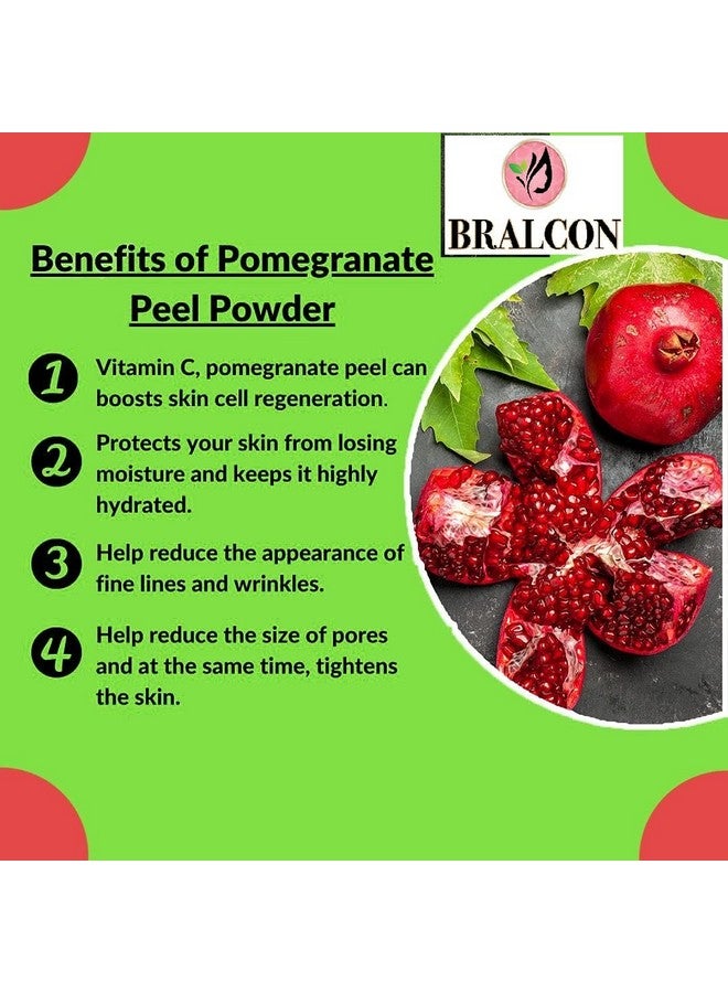 BRALCON Pomegranate Powder -100g | Punica Granatum |Anar Powder |100% Natural Dry Pomegranate Peel Powder for Hair pack & Face Pack| Skin Care | Hair Care |Acne-Spot Treatment - Image 4