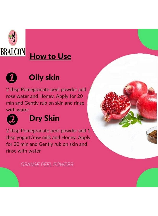 BRALCON Pomegranate Powder -100g | Punica Granatum |Anar Powder |100% Natural Dry Pomegranate Peel Powder for Hair pack & Face Pack| Skin Care | Hair Care |Acne-Spot Treatment - Image 3