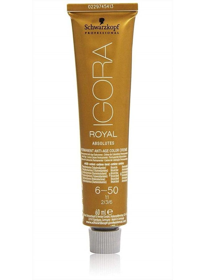 Schwarzkopf Igora Royal Absolutes 6-50 Anti-Age Color Creme 60ml - Image 5