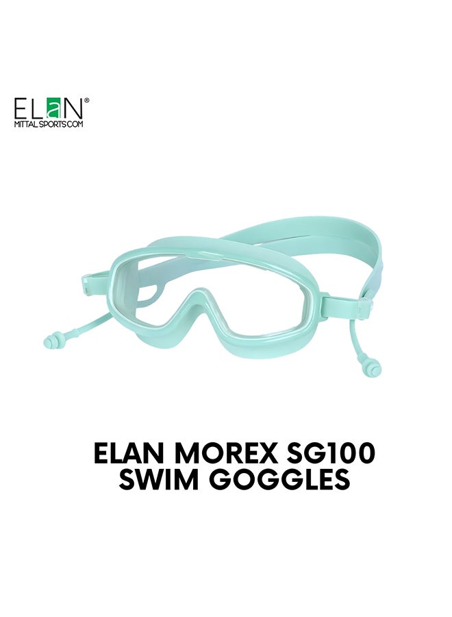 Elan ELAN Morex SG100 Super Premium Swim Goggles - Sea Green - Integrated Leak-Proof Ear Plugs - High-Definition Anti-Fog & UV Protection - Ultra-Soft Silicone Vacuum Seal - Elite 2-in-1 Design for Professional Use - Premium Goggles for Performance, Durability and Everyday Use - Image 1