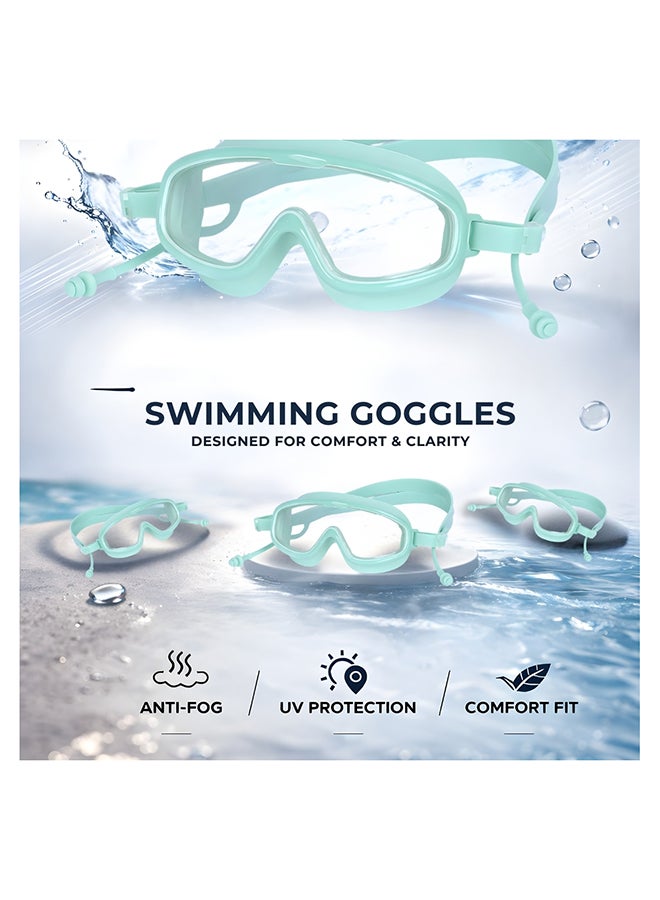 Elan ELAN Morex SG100 Super Premium Swim Goggles - Sea Green - Integrated Leak-Proof Ear Plugs - High-Definition Anti-Fog & UV Protection - Ultra-Soft Silicone Vacuum Seal - Elite 2-in-1 Design for Professional Use - Premium Goggles for Performance, Durability and Everyday Use - Image 4