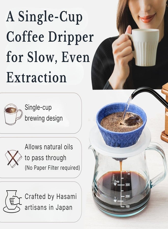 Wablade ekubo one drip Ceramic Coffee Filter Pour Over Cone Dripper, Paperless Permanent Reusable Manual Brewer, No Paper Filter, Fuller Flavor Rich Aroma, 1–2 Cup, Made in Japan (Brown) - Image 2