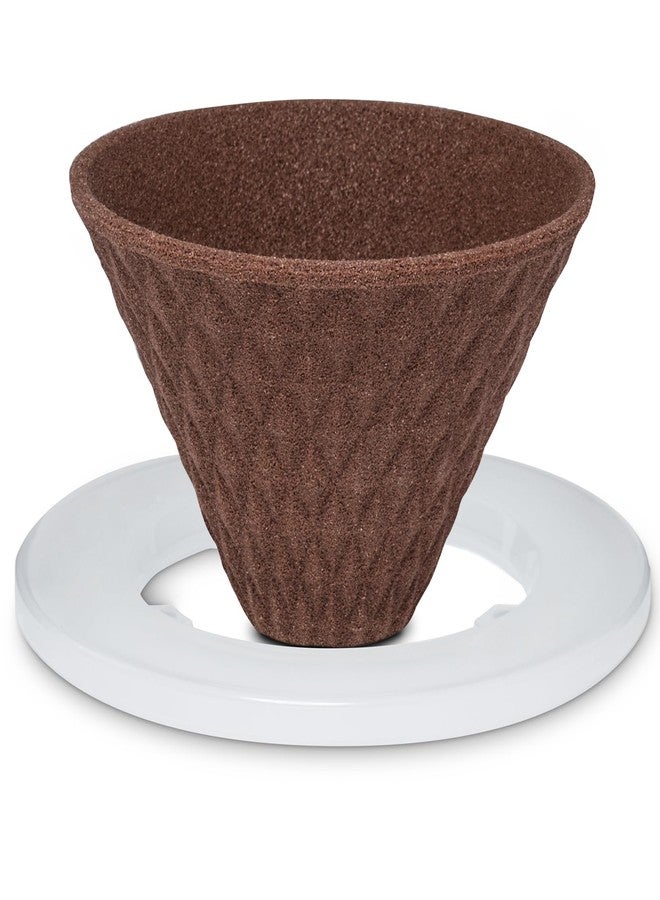 Wablade ekubo one drip Ceramic Coffee Filter Pour Over Cone Dripper, Paperless Permanent Reusable Manual Brewer, No Paper Filter, Fuller Flavor Rich Aroma, 1–2 Cup, Made in Japan (Brown) - Image 1