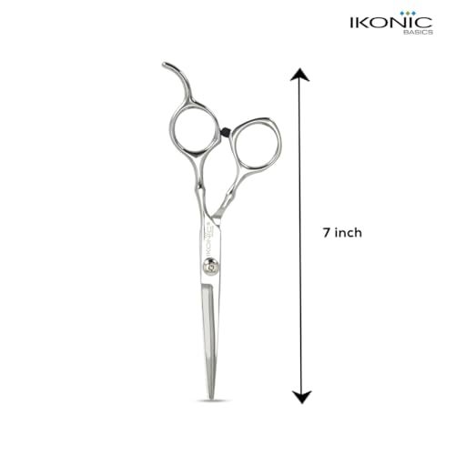 Ikonic Basic Hair Cutting Scissor 717C -7" Stainless Steel Hair Shears for Thinning, Hairdressing , Styling, Barber / Beauty Salon, Parlours Professional / Personal use for Men & Women - Image 2