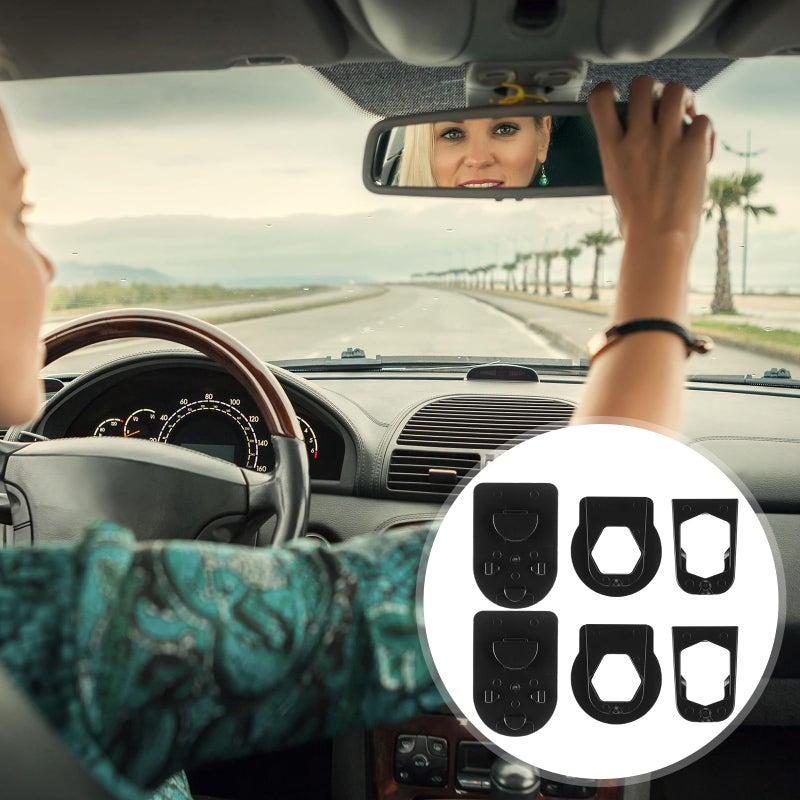 Shimeyao 6 Pcs Rear View Mirror Three Metal Bracket Adapters Rear View Mirror Bracket Adapter to Fit Other Oscillating Accessories - Image 5