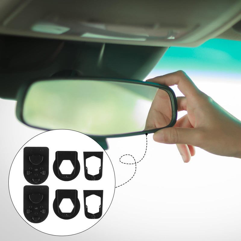 Shimeyao 6 Pcs Rear View Mirror Three Metal Bracket Adapters Rear View Mirror Bracket Adapter to Fit Other Oscillating Accessories - Image 4