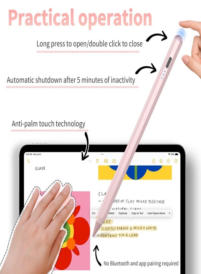 HZD Stylus Pen for iPad 2024-2018, 30Mins Fast Charging with Tilt Sensitivity & Palm Rejection & Magnetic, Pen for iPad 10/9/8/7/6th, iPad Air 3/4/5/11/M2, iPad Mini 6/5th, iPad Pro 12.9/11/13-Inch M4 - Image 4
