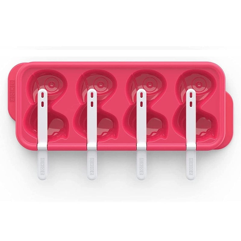Zoku Ice Pop Mold for thinKitchen:, Pink Flamingo, Set of 4, Pink