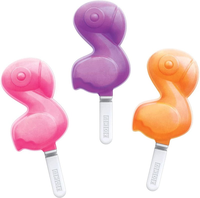 Zoku Ice Pop Mold for thinKitchen:, Pink Flamingo, Set of 4, Pink
