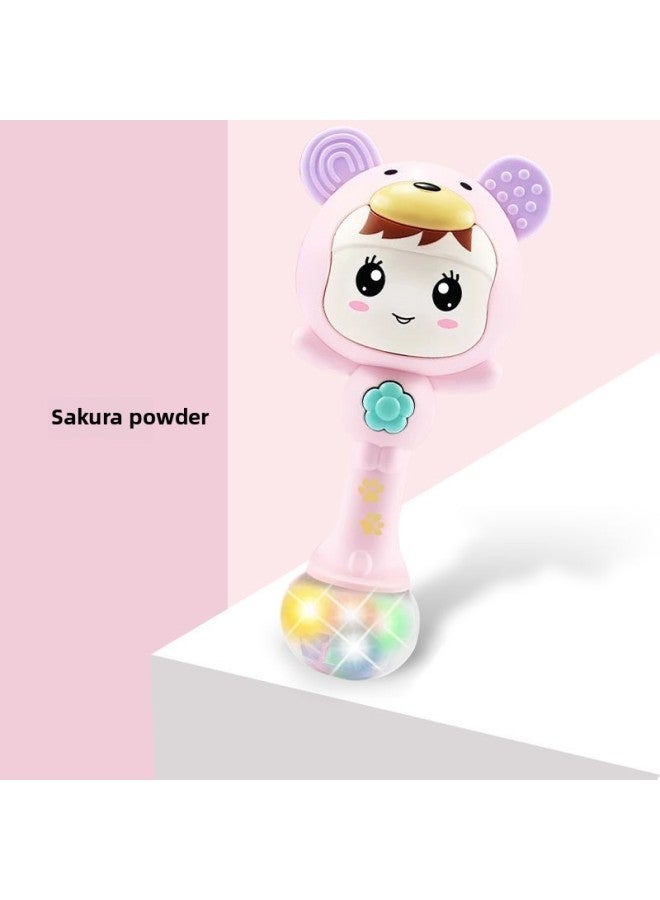 Newborn Infant Educational Early Education Music Teether Sand Hammer Stick Rattle Suit 0 To 1 Year Old 6 Months Toys-Color:Cute Pink + Rattle 4 Pieces + Manhattan Ball + Tumbler 5 - Image 1