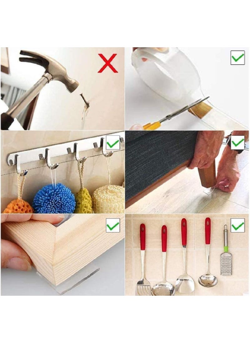 Generic QINPIN Double-Sided Heavy Duty Transparent Strong Glue Reusable Ivy Grip Tape for Wall, Floor, Carpet, Furniture  - Image 5
