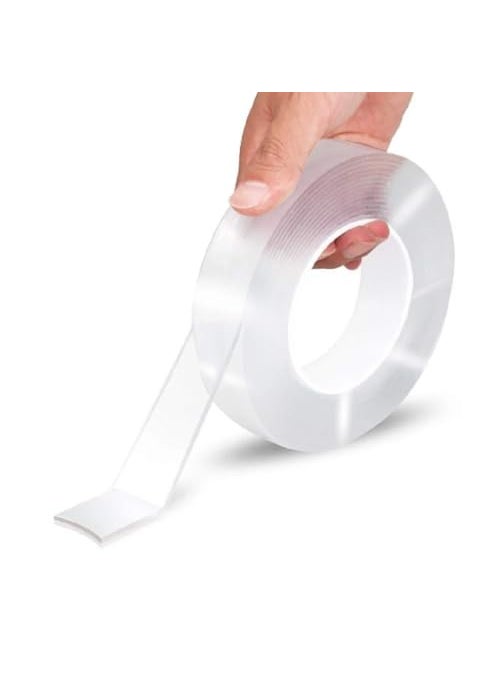 Generic QINPIN Double-Sided Heavy Duty Transparent Strong Glue Reusable Ivy Grip Tape for Wall, Floor, Carpet, Furniture  - Image 3