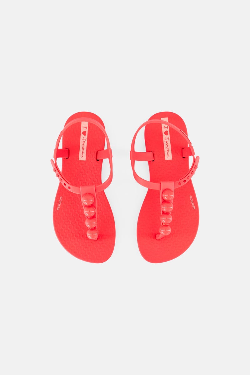 Ipanema Kids Girl Class Glam Snap Closure Sandal, Neon Pink - Image 3