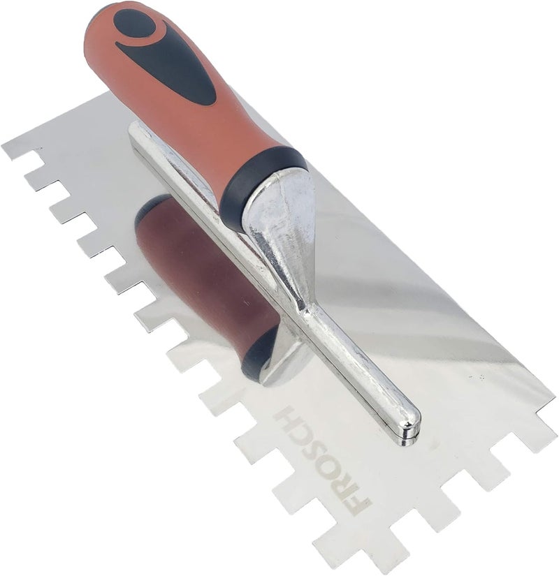 Frosch Stainless Steel Square Notch Tile Trowel (1/2"X1/2") - Image 1