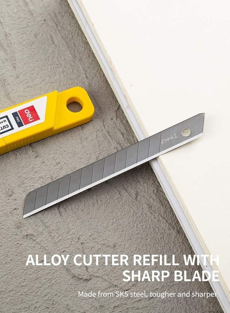 Deli إعادة تعبئة شفرات سكين القطع 30 قطعة بعرض 9 مم - Image 3