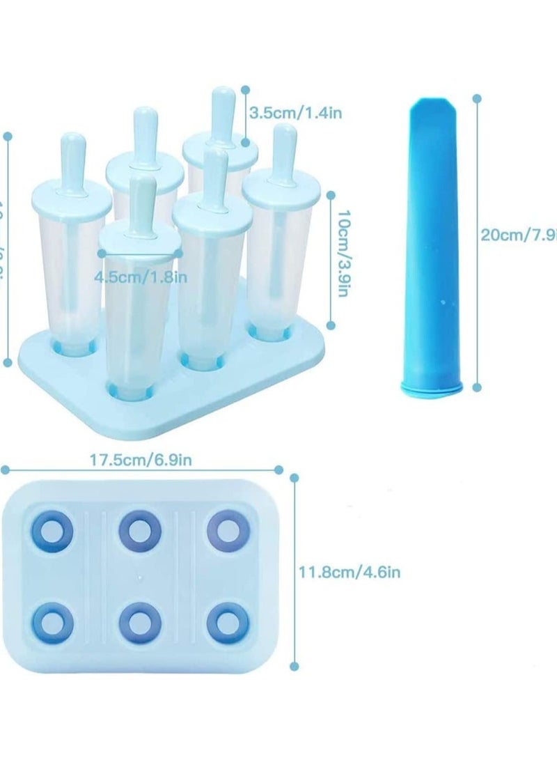 SYOSI Molds Set Ice Lolly Makers Moulds Cream Reusable Silicone DIY Popsicle for Kids Toddlers and Adults with Non-Spill Lid - Image 2