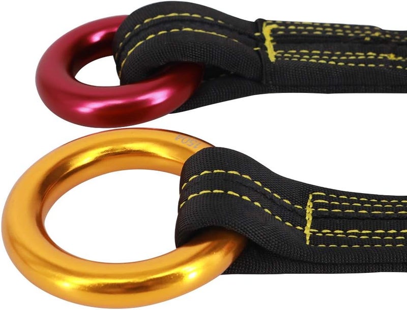 Newdoar Rappel Ring 25kN Gold Large O-Ring Rope Connector for Rock Climbing Arborist Rescue Hammock and Slackline - Image 3