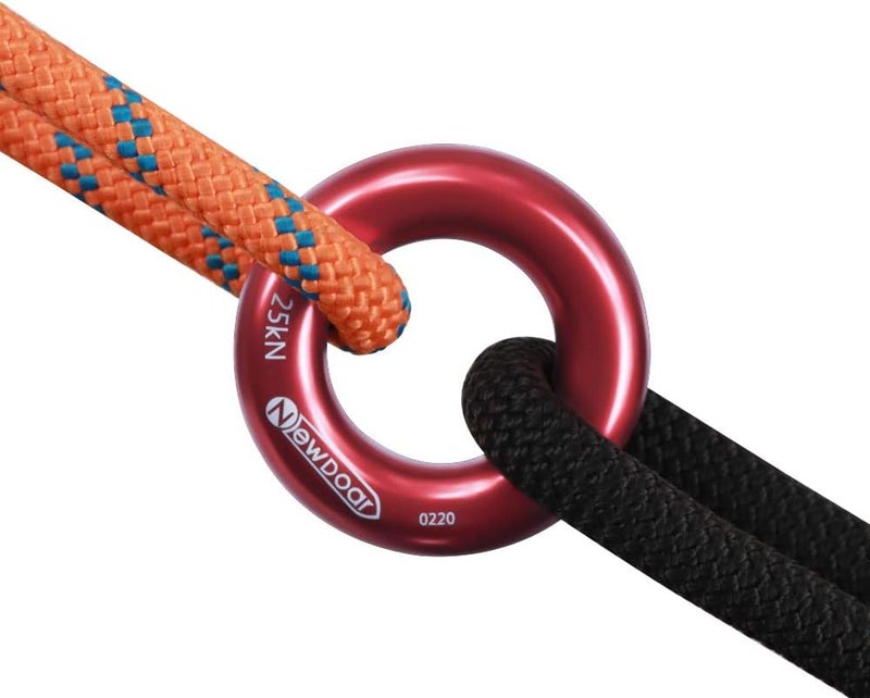 Newdoar Rappel Ring 25kN Gold Large O-Ring Rope Connector for Rock Climbing Arborist Rescue Hammock and Slackline - Image 5