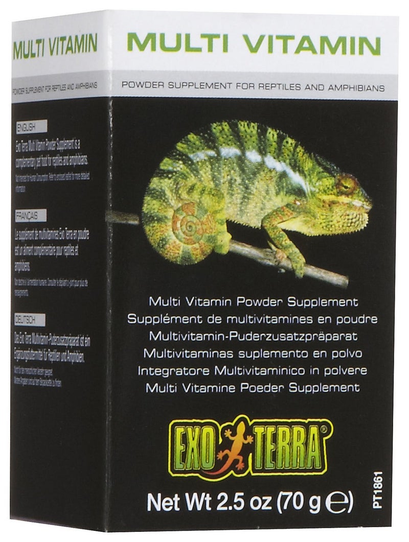 Exo Terra Multi Vitamin Powder Supplement for Reptiles & Amphibians - Balanced Blend of Vitamins, Minerals, Amino Acids & Trace Elements - Supports Growth, Reproduction & Vital Functions 2.5 oz - Image 2