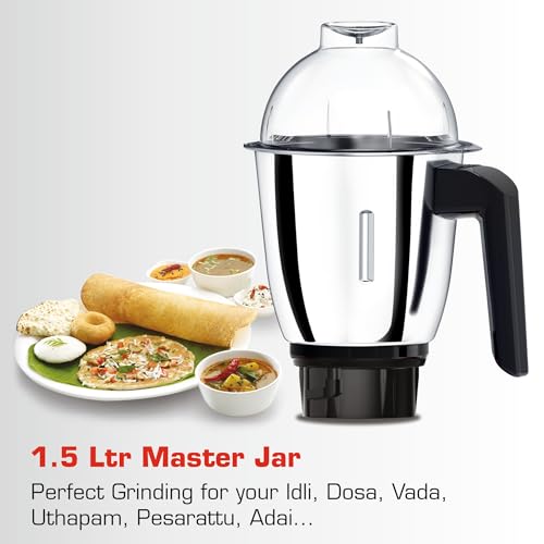 Vidiem EVA Royal 750W Mixer Grinder with 3 Jars | 750W mixer Grinder | 2 Years Product Warranty & 5 Years Motor Warranty | Red & Black - Image 4