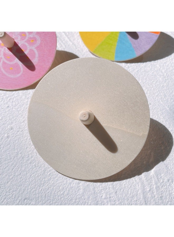 Wooden Gyro White Blank Wooden Gyro Children's Painting Graffiti Handmade DIY Decoration Creative Variety Gyro-Color:Single Opp Package-Specifications:8cm  - Image 5