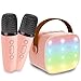Darkant Mini Karaoke Machine for Kids Age 412 Bluetooth Speaker with 2 Wireless Microphone LED Lights Christmas Birthday Gifts for Girls Boys Kids Adults - Image 3