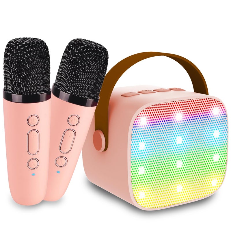 Darkant Mini Karaoke Machine for Kids Age 412 Bluetooth Speaker with 2 Wireless Microphone LED Lights Christmas Birthday Gifts for Girls Boys Kids Adults - Image 2