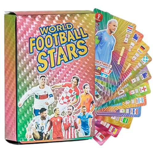 PN AVAN Football Card Set Waterproof Plastic Card Rainbow 55 Card (Rainbow Colour) - Image 1