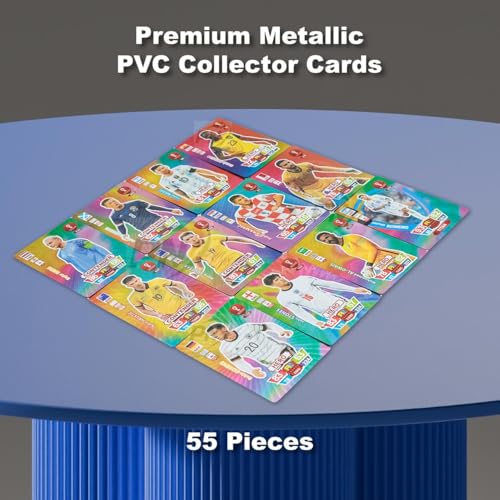 PN AVAN Football Card Set Waterproof Plastic Card Rainbow 55 Card (Rainbow Colour) - Image 4