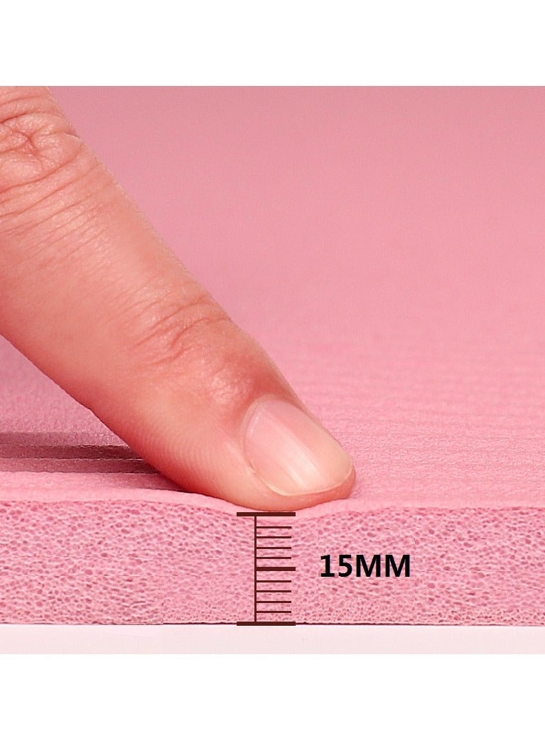 Anti-Tear 15MM Ultra-Thick Yoga Mat Exercise Mat With Carrying Strap - Image 1