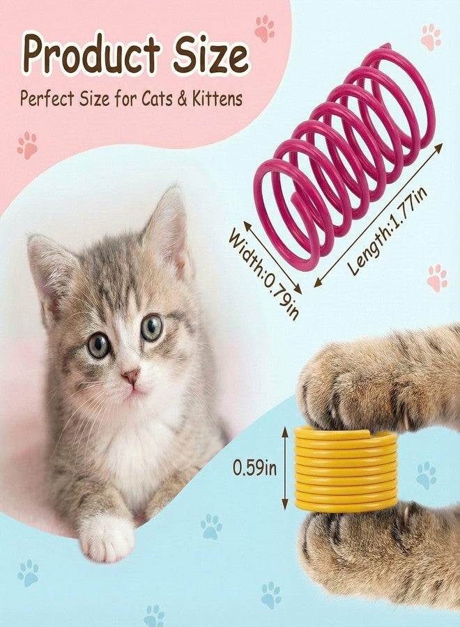 زونيكس ألعاب زنبركية للقطط المنزلية والقطط الصغيرة، عبوة من 12 قطعة من الزنبركات الحلزونية البلاستيكية الملونة، ألعاب تفاعلية للضرب والعض والمطاردة والصيد، ألعاب متينة وخفيفة الوزن للعب الفردي - Image 3