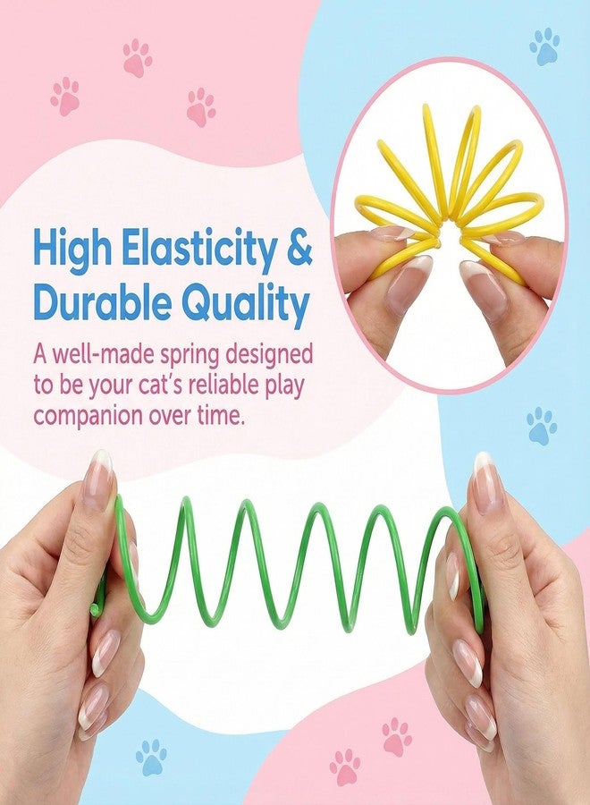 زونيكس ألعاب زنبركية للقطط المنزلية والقطط الصغيرة، عبوة من 12 قطعة من الزنبركات الحلزونية البلاستيكية الملونة، ألعاب تفاعلية للضرب والعض والمطاردة والصيد، ألعاب متينة وخفيفة الوزن للعب الفردي - Image 4