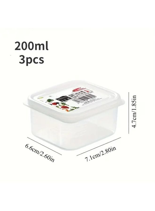 3pcs Refrigerator Frozen Meat Box Sealed Preservation Container Vegetable Prep Kitchen Supply - Image 3