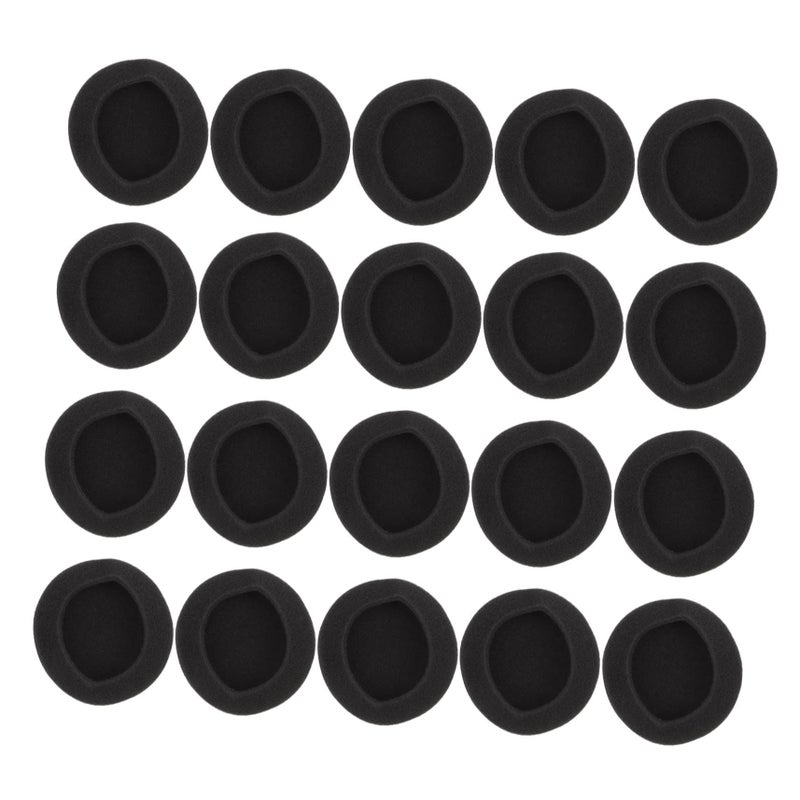 Noise Reduction Replacement Ear Cushion Covers Soft Comfortable Headphone Pads Black 20 Pieces - Image 2