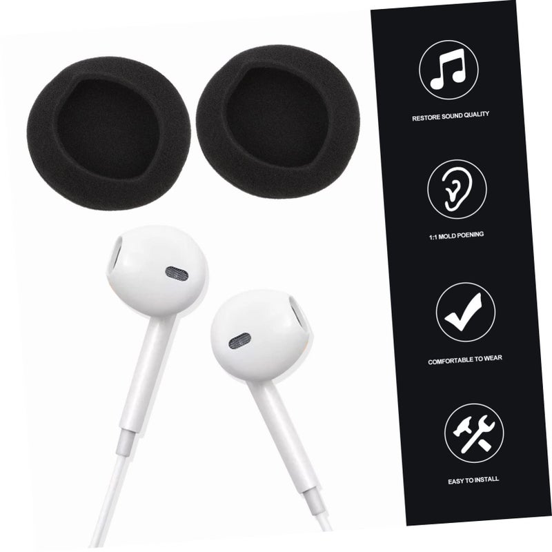 Noise Reduction Replacement Ear Cushion Covers Soft Comfortable Headphone Pads Black 20 Pieces - Image 4