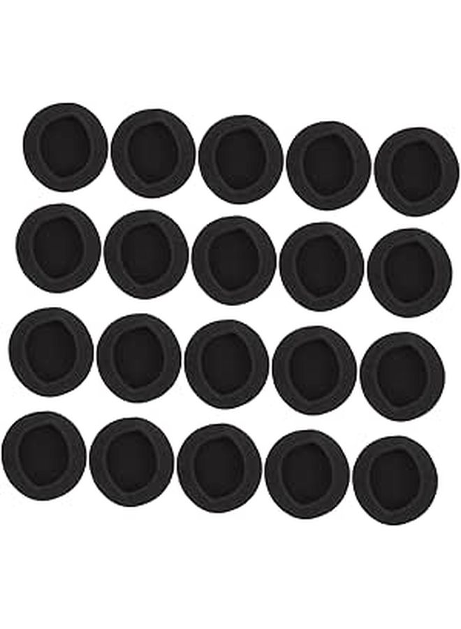 Noise Reduction Replacement Ear Cushion Covers Soft Comfortable Headphone Pads Black 20 Pieces - Image 1