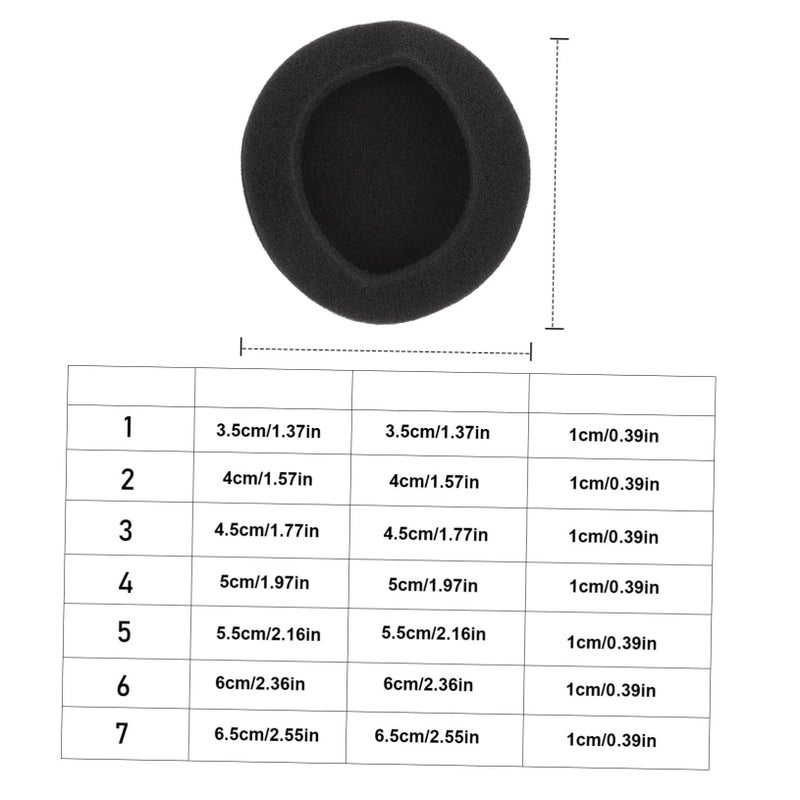 Noise Reduction Replacement Ear Cushion Covers Soft Comfortable Headphone Pads Black 20 Pieces - Image 3