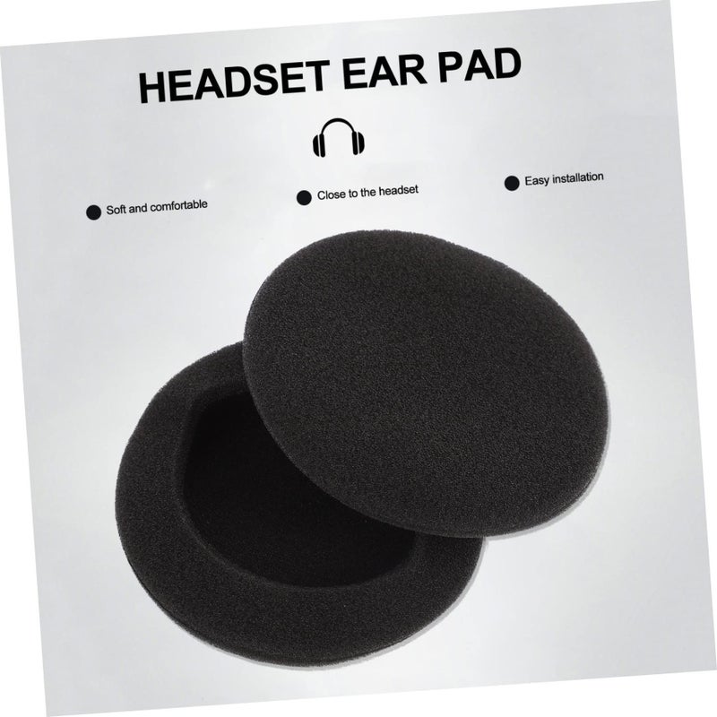 Noise Reduction Replacement Ear Cushion Covers Soft Comfortable Headphone Pads Black 20 Pieces - Image 5