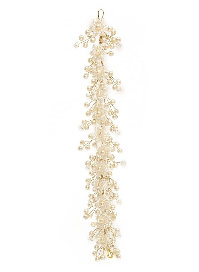YouBella Fashion Jewellery Floral Shape Hair Chain Hair Accessories for Girls and Women (White) (YBHAIR_41655) - Image 5