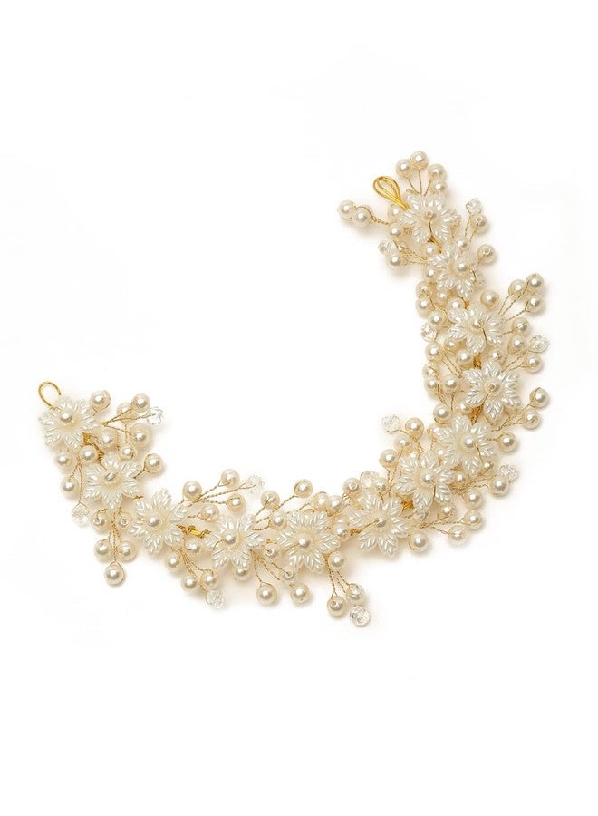 YouBella Fashion Jewellery Floral Shape Hair Chain Hair Accessories for Girls and Women (White) (YBHAIR_41655) - Image 3