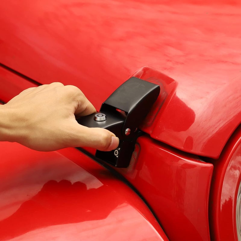 JeCar Aluminum Bonnet Latches with American Flag for Jeep Wrangler 2007-2023 JK JL Gladiator JT - Image 4