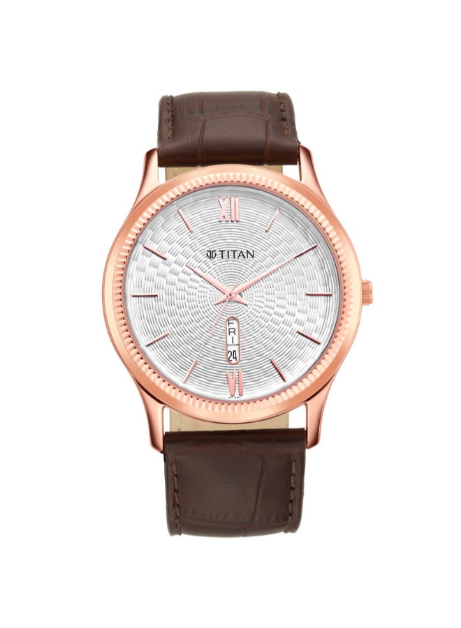 TITAN Men Analog Round Shape Leather Wrist Watch - 1824WL02 - 47.7 Mm - Image 1