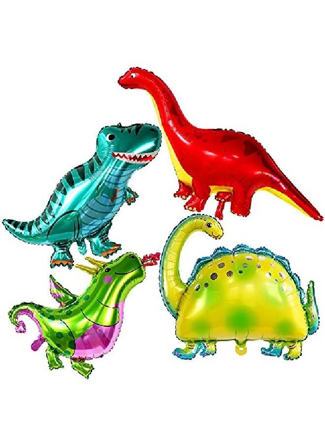KATCHON Big Dinosaur Balloons For Birthday Party 51 Inch| Dinosaur Birthday Party Supplies | Standing 3D Dinosaur Birthday Party Balloons | Dino Balloons For Dinosaur Party Decorations Three Rex Party  - Image 1