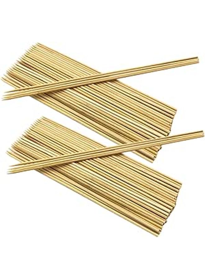 LUXSHINY 200 PCS Disposable Wooden Skewers For BBQ Grilling 4 0mm Thick 25cm Long Food Grade Sticks For Outdoor Cooking Party - Image 1
