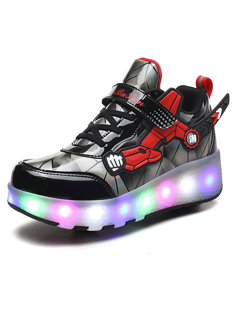 Sharpdo Rechargeable Children's Boys and Girls Roller Skates Light Skating Wheel Shoes - Image 2