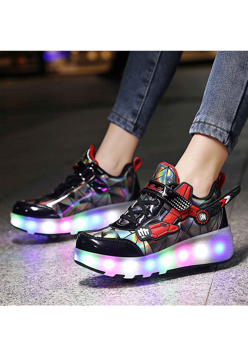 Sharpdo Rechargeable Children's Boys and Girls Roller Skates Light Skating Wheel Shoes - Image 4
